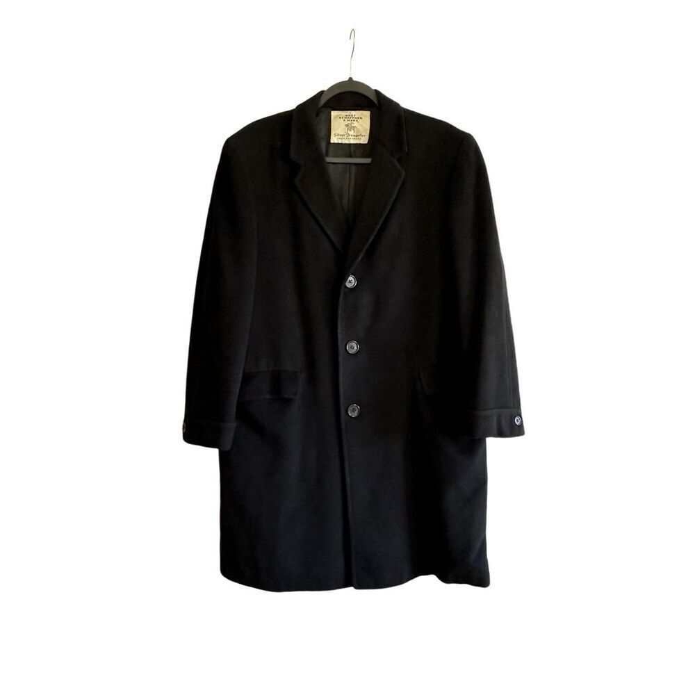 Hart SCHAFFRNER& MARX 100% Pure  Cashmere Silver Trumpter Coat Size M